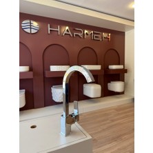 Harmeh Concept 7122 C Lüx Kare Kuğu Evye Bataryası Krom