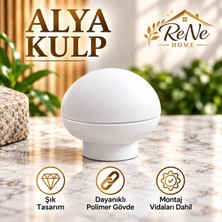Rene Home Lüks Alya Kulp (Beyaz) Mobilya Çekmece Dolap Yatak Odası Şifonyer Genç ve Çocuk Odası Kulpu