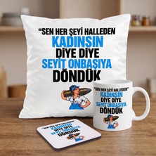 Arden "sen Her Şeyi Halleden Kadınsın Diye Diye Seyit Onbaşı’ya Döndük" Temalı Baskılı 3 Lü Set