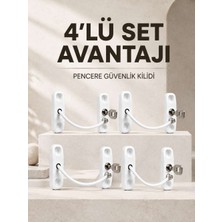 Bin1çeşit Çocuk Güvenliği Için Pencere Kilidi Anahtarlı 4’lü Paket