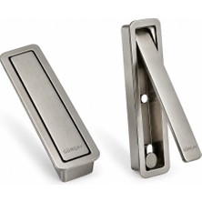 Gürçay Hırdavat Basmalı Kapaklı Gömme Kulp 32MM Inoks
