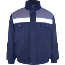 My Form Winto 7/7 Gabardin Polarlı Kışlık Mont-Lacıvert Grı