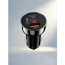 Bin1çeşit Araç Içi 3 Portlu Şarj Adaptörü Pd Type-C ve Qc3.0 USB