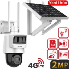 Hikvision DS-2DE2C200IWG-K/4G/C05S10 2mp 4g Dış Mekan Güneş Enerjili Pt Güvenlik Kamerası - Çift Yönlü Konuşma, IP66