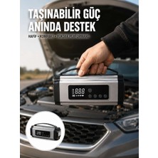 Bin1çeşit Dijital Göstergeli Akü Takviye Cihazı Lastik Şişirme Powerbank ve LED Işık Özellikli Yeni Nesil