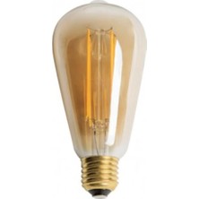 Happy Trend Cata 8W Rustik LED Ampul ST64 E27 Amber