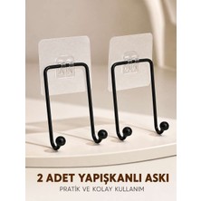 Bin1çeşit Ikili Duvar Tipi Yapışkanlı Askılık Pratik Ev Düzenleme Askısı