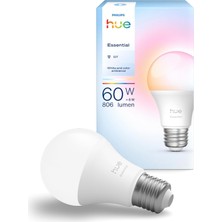 Happy Trend Philips Hue Essential 8W E27 806 Lumen Renkli Akıllı Ampul A60-25.000 Saat Ampul Kullanım Ömrü