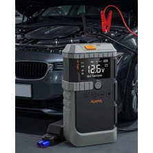 Bin1çeşit Taşınabilir Araç Çalıştırma Jump Starter Hava Pompası Dijital Basınç Göstergeli Güç Bankası