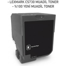 Calligraph Lexmark CS730 (71C80K0) Siyah Muadil Toner (5k)