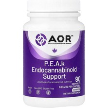 Advanced Orthomolecular Research Aor, P.e.a.k Endocannabinoid Support, Advanced, 400 Mg, 90 Capsules