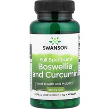 Swanson Vitamins, Full Spectrum® Boswellia And Curcumin, 60 Capsules