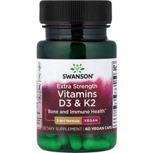 Swanson Vitamins, Vitamins D3 & K2, 60 Veg Caps