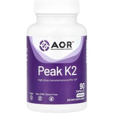 Advanced Orthomolecular Research Aor, Peak K2, 15 Mg, 90 Capsules