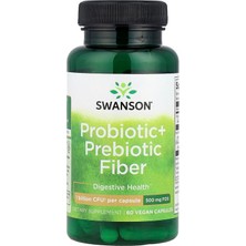 Swanson Vitamins, Probiotic + Prebiotic Fibre, 60 Vegan Capsules