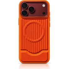 Gör-Al Premium Iphone 18 Pro Velora Kadife Dokulu Magsafe Kılıf