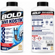 Bold %48 Sıvı Kostik 1000 G – Lavabo Gider Klozet Açıcı – Sodyum Hidroksit Naoh