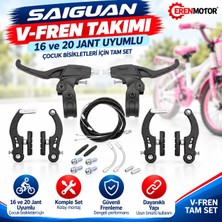 Fren Takımı | V-Fren | 16 ve 20 Jant Uyumlu | Çocuk Bisikletleri Için Tam Set Fren Takımı