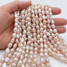 Yaşam Tohumu Inci Dizi Açık Somon 7*9mm  – Doğal Doku Royal Seri (63356)