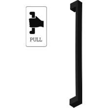 Elovias System Çekme Kapı Kolu Siyah Renk Kol 600mm (PH9550 0600 AL6-AL6)