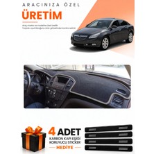 E-BİZ E-Biz Opel Insignia (2008-2013) Uyumlu Torpido Koruma Örtüsü Oto Kılıfı - Siyah Gri