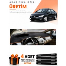 E-BİZ E-Biz Honda Cıvıc Fd6 (2005-2011) Uyumlu Torpido Koruma Örtüsü Oto Kılıfı - Siyah Kahverengi