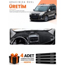 E-BİZ E-Biz Fıat Doblo (2013-2015) Kapaklı Uyumlu Torpido Koruma Örtüsü Oto Kılıfı - Siyah