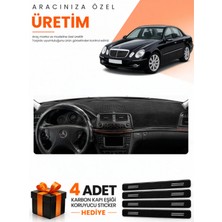 E-BİZ E-Biz Mercedes W211 E-Class (2002-2009) Uyumlu Torpido Koruma Örtüsü Oto Kılıfı - Siyah