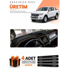 E-BİZ E-Biz Ford Ranger (2018-2019) Uyumlu Torpido Koruma Örtüsü Oto Kılıfı - Siyah Kahverengi