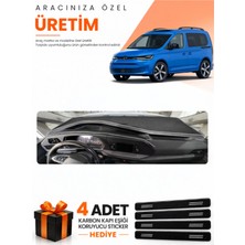 E-BİZ E-Biz Volkswagen Caddy (2022-2026) Uyumlu Torpido Koruma Örtüsü Oto Kılıfı - Siyah Gri