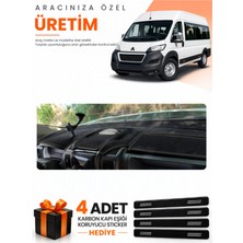 E-BİZ E-Biz Peugeot Boxer (2017-2021) Uyumlu Torpido Koruma Örtüsü Oto Kılıfı - Siyah