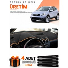 E-BİZ E-Biz Nissan Qashqaı J10 (2007-2014) Uyumlu Torpido Koruma Örtüsü Oto Kılıfı - Siyah Kahverengi