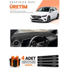 E-BİZ E-Biz Mercedes W247 B180 B Class (2019-2022) Uyumlu Torpido Koruma Örtüsü Oto Kılıfı - Siyah Gri