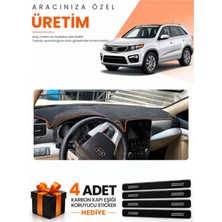 E-BİZ E-Biz Kia Sorento (2009-2014) Uyumlu Torpido Koruma Örtüsü Oto Kılıfı - Siyah Kahverengi