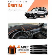 E-BİZ E-Biz Subaru Forester (2002-2008) Uyumlu Torpido Koruma Örtüsü Oto Kılıfı - Siyah Kahverengi