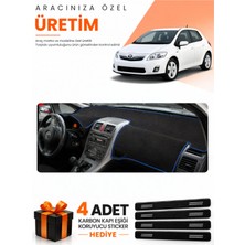 E-BİZ E-Biz Toyota Aurıs E150 (2006-2012) Uyumlu Torpido Koruma Örtüsü Oto Kılıfı - Siyah Mavi