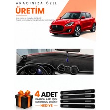 E-BİZ E-Biz Suzukı Swift (2017-2020) Uyumlu Torpido Koruma Örtüsü Oto Kılıfı - Siyah Gri