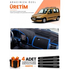 E-BİZ E-Biz Cıtroen Berlingo M49 (1996-2001) Uyumlu Torpido Koruma Örtüsü Oto Kılıfı - Siyah Mavi