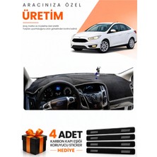 E-BİZ E-Biz Ford Focus 3.5 Sedan (2014-2018) Uyumlu Torpido Koruma Örtüsü Oto Kılıfı - Siyah Gri