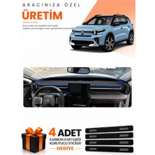 E-BİZ E-Biz Citroen C3 Aircross (2023-2026) Uyumlu Torpido Koruma Örtüsü Oto Kılıfı - Siyah Mavi