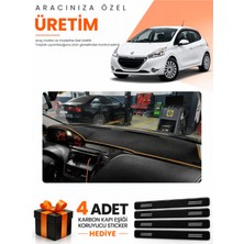 E-BİZ E-Biz Peugeot 208 Eski Uyumlu Torpido Koruma Örtüsü Oto Kılıfı - Siyah Kahverengi