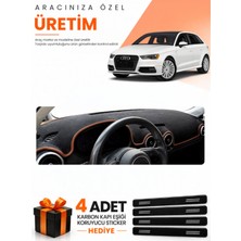 E-BİZ E-Biz Audi A3 (2013-2020) Uyumlu Torpido Koruma Örtüsü Oto Kılıfı - Siyah Kahverengi
