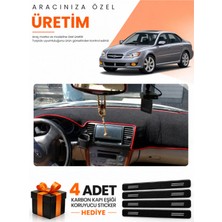 E-BİZ E-Biz Subaru Legacy (2003-2009) Uyumlu Torpido Koruma Örtüsü Oto Kılıfı - Siyah Kırmızı