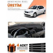 E-BİZ E-Biz Renault Symbol Airbagli (2008-2011) Uyumlu Torpido Koruma Örtüsü Oto Kılıfı - Siyah Gri