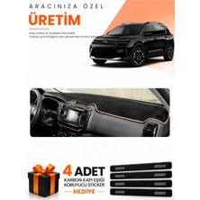 E-BİZ E-Biz Cıtroen C5 Aircross (2018-2026) Uyumlu Torpido Koruma Örtüsü Oto Kılıfı - Siyah Bej