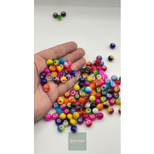 Gordon Aksesuar 12MM Boncuk Karışık Renk Geniş Delik 50GRAM