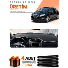 E-BİZ E-Biz Lancia Delta (2008-2014) Uyumlu Torpido Koruma Örtüsü Oto Kılıfı - Siyah Gri