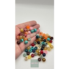 Gordon Aksesuar Doğaltaş Görünümlü Boncuk 12MM 50GRAM Geniş Delik Boncuk