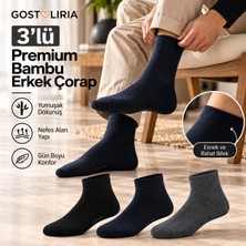 GOST LİRİA Premium Bambu Erkek Çorap –Çok Renkli  3’lü Özel Paket