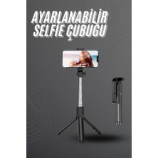 Aslanoğlu Store Bluetooth Kumandalı Tripod Selfie Çubuğu 186 mm Telefon Tutucu